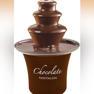 Nostalgia 3-Tier Chocolate Fondue Fountain in Brown
